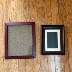 2 Elegant Brown Wooden Picture Frames